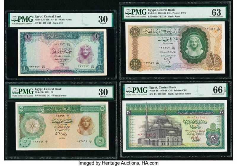 Egypt Central Bank of Egypt 1; 5; 10; 20 Pounds 1961-67; 1961; 1961-65; 1976-78 ...