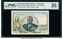 Equatorial African States Banque Centrale des Etats de l'Afrique Equatoriale 100 Francs ND (1961-62) Pick 2 PMG Choice Very Fine 35 EPQ. 

HID09801242...