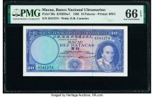 Macau Banco Nacional Ultramarino 10 Patacas 8.4.1963 Pick 50a KNB50 PMG Gem Uncirculated 66 EPQ. 

HID09801242017

© 2020 Heritage Auctions | All Righ...