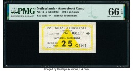 Netherlands Amersfoort 25 Cents 1.1.1944 Pick NE-441a PMG Gem Uncirculated 66 EPQ. 

HID09801242017

© 2020 Heritage Auctions | All Rights Reserved