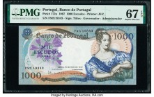 Portugal Banco de Portugal 1000 Escudos 19.5.1967 Pick 172a PMG Superb Gem Unc 67 EPQ. 

HID09801242017

© 2020 Heritage Auctions | All Rights Reserve...