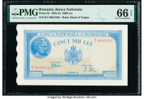 Romania Banca Nationala 5000 Lei 28.9.1943 Pick 55 PMG Gem Uncirculated 66 EPQ. 

HID09801242017

© 2020 Heritage Auctions | All Rights Reserved