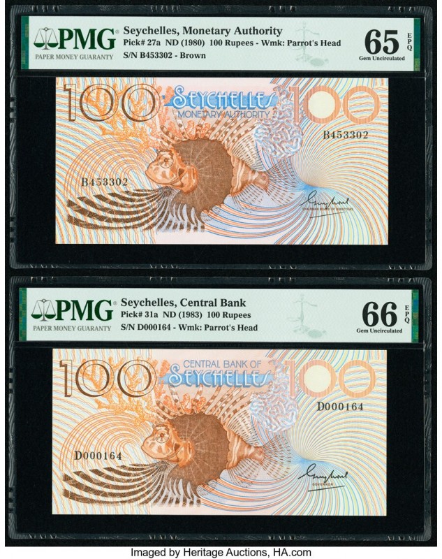 Seychelles Seychelles Monetary Authority; Central Bank 100 Rupees ND (1980; 1983...