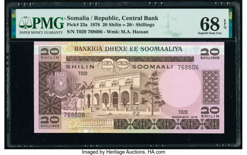 Somalia Central Bank of Somalia 20 Shilin = 20 Shillings 1978 Pick 23a PMG Super...