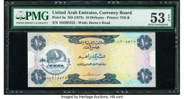 United Arab Emirates Currency Board 10 Dirhams ND (1973) Pick 3a PMG About Uncirculated 53 EPQ. As made ink.

HID09801242017

© 2020 Heritage Auctions...