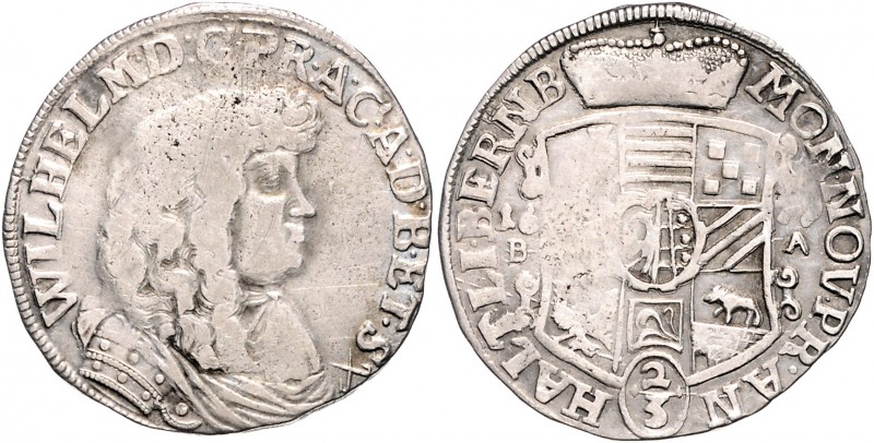 Anhalt - Bernburg - Harzgerode Wilhelm 1670-1709 Gulden 1679 BA (Bastian Altmann...