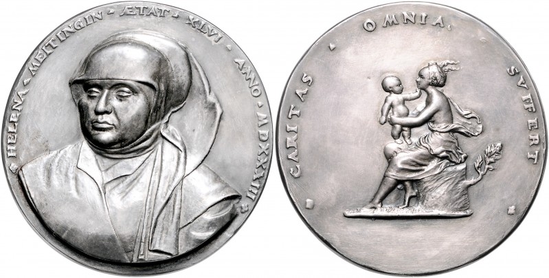 Augsburg - Stadt Galvano o.J. versilbert von der Medaille (v. Klucaric) mit Bb. ...