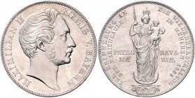 Bayern Maximilian II. 1848-1864 Doppelgulden 1855 'Mariengulden' Kahnt 118. Dav. 604. AKS 168. Thun 97. 
 vz-