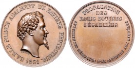 Bayern Maximilian II. 1848-1864 Bronzemedaille 1861 (v. Leigh) Verdienstmedaille für die Verbreitung hornloser Rinderrassen Hauser 536. Witt. 2924. 
...