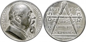 Bayern - München Zinkmedaille 1913 des Münchener Künstlers Max Olofs, 1888-1969, auf Michael Losch und die Orientbahn 
59,8mm 72,8g vz