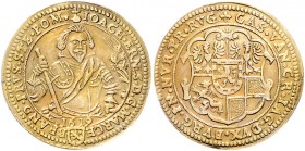 Brandenburg in Franken - Ansbach Joachim Ernst 1603-1625 Goldgulden 1619 Friedb. 321. 
3,05g ss+