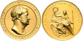 Brandenburg in den Marken - Preussen Friedrich Wilhelm IV. 1840-1861 Goldmedaille o.J. zu 16 Dukaten (unsign.) Staatliche Prämie für gewerbliche Leist...
