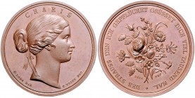 Brandenburg in den Marken - Preussen Friedrich Wilhelm IV. 1840-1861 Bronzemedaille o.J. (v. Johann Veit Döll/Loos/Voigt) auf die griechische Göttin d...
