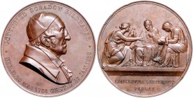 Brandenburg in den Marken - Preussen Friedrich Wilhelm IV. 1840-1861 Bronzemedaille 1850 (v. Kullrich) auf den Tod des preussischen Hofbildhauers Joha...