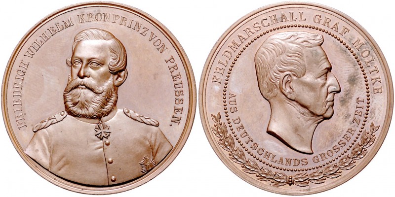 Brandenburg in den Marken - Preussen Wilhelm I. 1861-1888 Bronzemedaille 1875 (u...