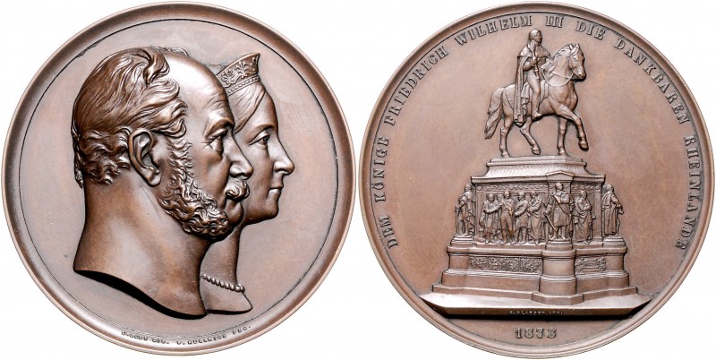Brandenburg in den Marken - Preussen Wilhelm I. 1861-1888 Bronzemedaille 1878 (v...