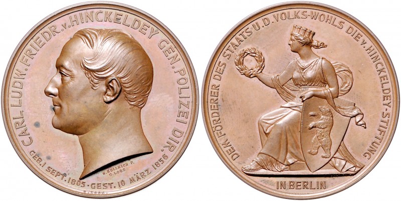 Brandenburg in den Marken - Preussen - Berlin Bronzemedaille 1856 (v. Kullrich) ...