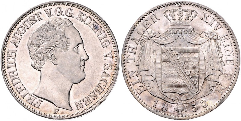 Sachsen - Kurfürstentum, ab 1806 Königreich Friedrich August II. 1836-1854 Taler...