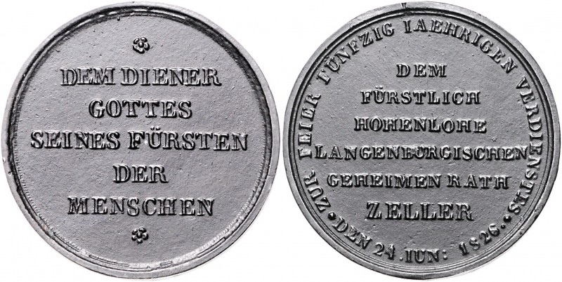 Württemberg Wilhelm I. 1816-1864 Eisenmedaille 1826 (unsign.) auf das 50-jährige...