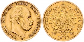 Preussen Wilhelm I. 1861-1888 10 Mark 1873 B J. 242. 
 ss+