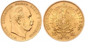 Preussen Wilhelm I. 1861-1888 10 Mark 1873 C J. 242. 
 vz