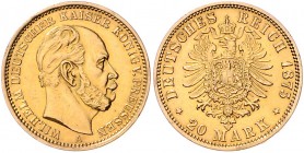 Preussen Wilhelm I. 1861-1888 20 Mark 1875 A J. 246. 
 ss