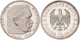 Drittes Reich 5 Reichsmark 1935 F J. 360. 
winz. Kr. PP