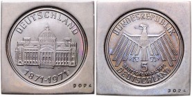 Bundesrepublik Deutschland 5 Deutsche Mark 1971 Reichsgründung, einseitige Proben der Vorder- und Rückseite auf Kupferklippen. Dieser Entwurf wurde im...