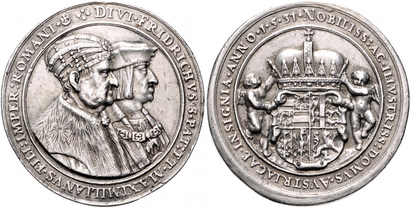 RDR - Österreich Ferdinand I. 1521-1564 Silbergussmedaille 1531 (v. Utz Gebhard,...