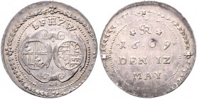 RDR - Österreich Erzherzog Ferdinand II. 1590-1637 Rechenpfennig 1609 (Silbermedaille) auf die Vermählung von Berthold von Wolkenstein mit Sabina Regi...