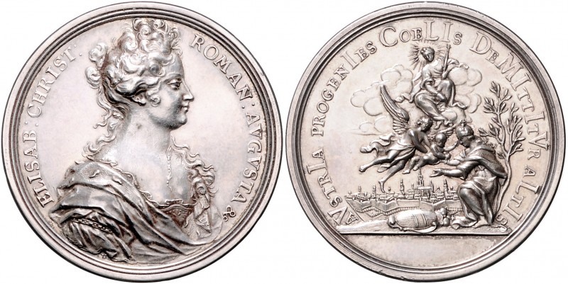 RDR - Österreich Karl VI. 1711-1740 Silbermedaille 1716 (v. Vestner) auf seine G...