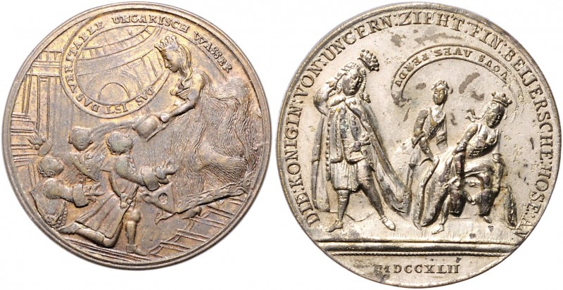 RDR - Österreich Maria Theresia 1740-1780 Lot o.J. von 2 Bronze-Spottmedaillen: ...