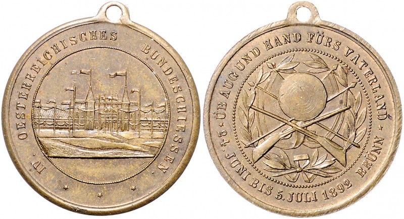 RDR - Österreich Franz Joseph I. 1848-1916 Bronzemedaille 1892 (unsign.) auf das...