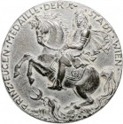 RDR - Österreich - Wien Eins. Zinkgussplakette 1915 'Prinz-Eugen-Medaille der Stadt Wien' 
76,3mm 135,3g vz