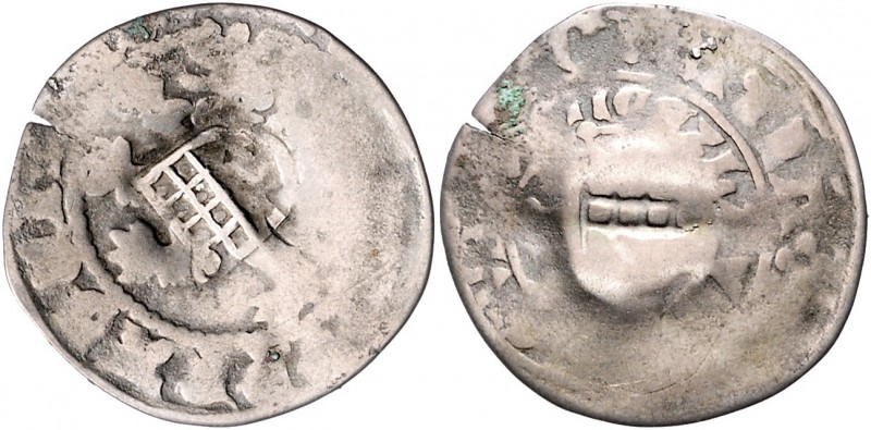 RDR - Länder - Böhmen Wenzel IV. 1363-1419 Prager Groschen o.J. mit Gegenstempel...