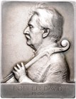 RDR - Länder - Böhmen Franz Joseph I. 1848-1916 Silberplakette 1906 einseitig (v. Ede Telcs) auf David Popper, 1843 - 1913, Cellist und Komponist, i.R...