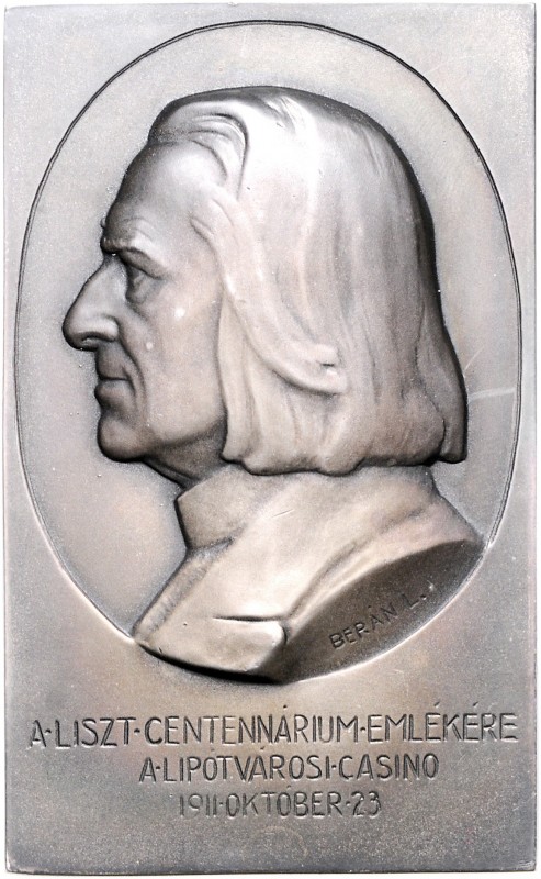 RDR - Länder - Ungarn Franz Joseph I. 1848-1916 Silberplakette 1911 (v. Lajos Be...