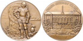 Finnland Nikolaj II. von Russland 1894-1917 Bronzemedaille 1906 (v. Musterhjelm / Oertel) FINLANDS RIDDERSKAP OCHADEL 1809-1906 
59,8mm 83,7g vz-
