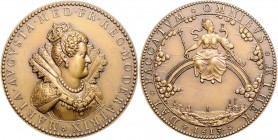 Frankreich Maria de Medici, Regentschaft 1610-1617 Bronzemedaille 1613 (Prägung des 19. Jahrhunderts) (v. P. Regnier) auf die Regentin Jones 90. Mazer...