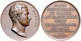 Frankreich Louis XVIII. 1814-1824 Bronzemedaille 1819 (v. Caunois) auf den Tod von General Jean-Victor Moreau 1763 -1813. Aus der Serie Numismatica Un...