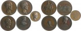 Frankreich Louis Philippe I. 1830-1848 Lot o.J. von 5 Bronzemedaillen auf Louis Philippe, Herzog von Orléans 
 vz bis vz-st