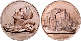 Frankreich Louis Philippe I. 1830-1848 Bronzemedaille 1840 (v. Depaulis) auf die Überführung der Gebeine Napoléons nach Frankreich, i.Rd: Prora (Schif...