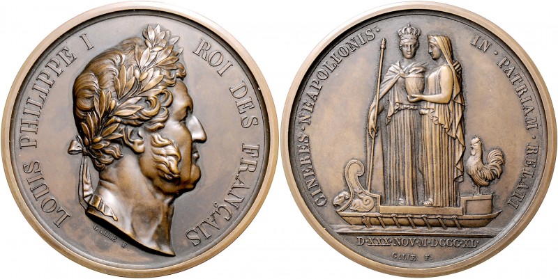 Frankreich Louis Philippe I. 1830-1848 Bronzemedaille 1840 (v. Galle) auf die Üb...