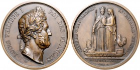 Frankreich Louis Philippe I. 1830-1848 Bronzemedaille 1840 (v. Galle) auf die Überführung der Gebeine Napoléons nach Frankreich u. d. Bestattung im In...