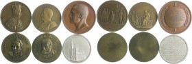Frankreich - Lots Lot o.J. von 6 Stücken: 2x einseitige Bronzemedaille o.J. auf Henri Beyle, Stendhal 1783-1842 (fleckig 56,0mm 59,1g) und Victor Hugo...