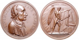 Italien Vittorio Emanuele 1802-1821 Bronzemedaille 1805 (v. Mercandetti) auf Giovanni Vincenzo Gravina 1664-1718, Schriftsteller und Jurist sowie Mitb...