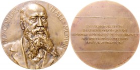 Italien - Bologna Bronzemedaille 1908 (v. Masetti) auf das 25-jährige Jubiläum von Dioscide Vitali an der Universität 
59,7mm 80,5g vz