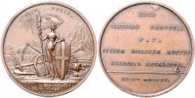 Italien - Sardinien Vittorio Emanuele 1802-1821 Bronzemedaille 1815 (v. Hoyer) auf den zweiten Frieden von Paris PIN -. 
42,3mm 33,7g vz