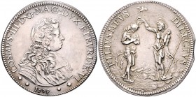 Italien - Toskana Cosimo III. de’ Medici 1670-1723 Piastra 1679 Dav. 4209. 
kl. Zainende ss+