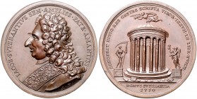 Italien - Venedig Bronzemedaille 1750 (v. A.F.= Agostino Franchi) auf Jacob Superantius, Senator 
45,1mm 33,4g vz+